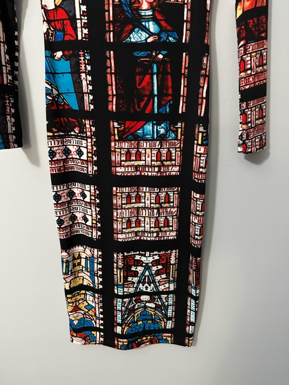 Urban Outfitters Glamorous Rare Stained Glass Midi Dress Sz S Artcore Gothic - Picture 6 of 14